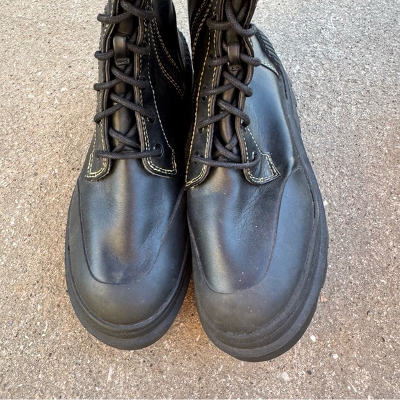 Circus Sam Edelman Ina‎ Black Lace Up Knee High Chunky Platform Boots Size 7.5 - Picture 3 of 5